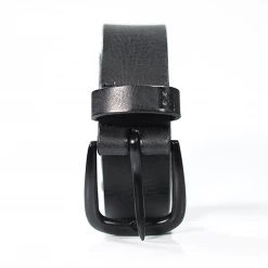 Billabong Men's Black Cow Leather Black Buckle Belt (S01)