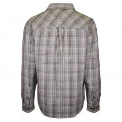 PrAna Men's Light Grey Maroon Plaid L/S Woven Shirt (S52) 9 PrAna Men's Light Grey Maroon Plaid L/S Woven Shirt (S52)