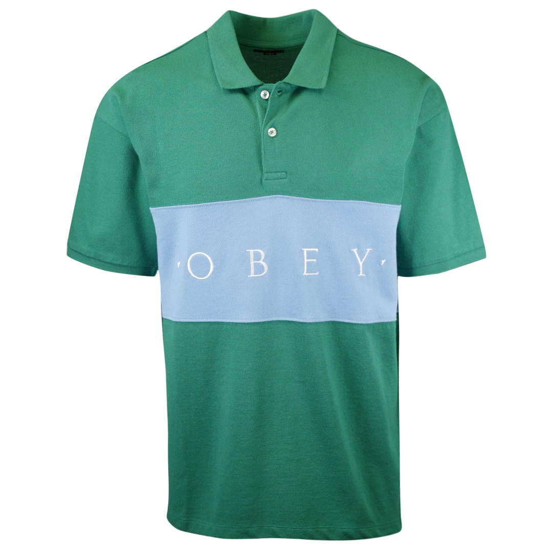 OBEY Men's Color Block Button S/S Polo Shirt (S34) 4 OBEY Men's Color Block Button S/S Polo Shirt (S34)