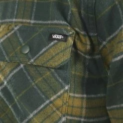 VANS Men's Green Plaid Parkway II Hooded L/S Shirt Jacket New Arrivals 10 VANS Men's Green Plaid Parkway II Hooded L/S Shirt Jacket New Arrivals