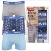 Levi's Men's 3 Pack Grey, Blue Patch, Sky Blue Stretch Boxer Briefs 2 Levi's Men's 3 Pack Grey, Blue Patch, Sky Blue Stretch Boxer Briefs