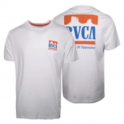 RVCA Men's White Grand Canyon Route 66 Regular Fit S/S T-Shirt (S16)