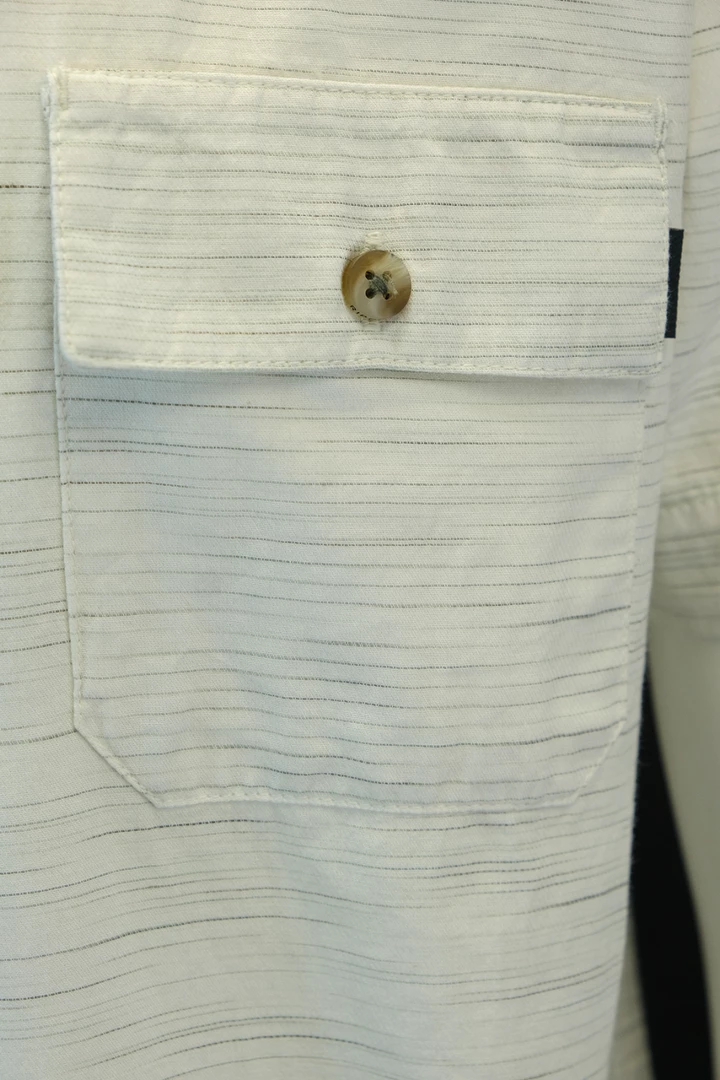 Spotted Clothing Rip Curl Men's Cream Lined S/S Woven Shirt (S01) 6 Spotted Clothing Rip Curl Men's Cream Lined S/S Woven Shirt (S01)