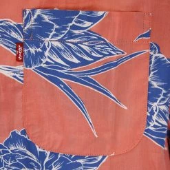 Levi's Men's Peach Blue Floral S/S Woven Shirt (Retail $54.50) S06
