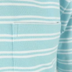Vans Men's Cyan Blue White Striped Just Smile S/S T-Shirt (S02)