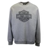 Harley-Davidson Men's Heather Grey Official Logo L/S Pullover Sweater (S01)