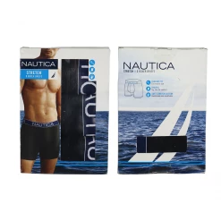 Nautica Men's Black Stretch 3 Pack Boxer Briefs 10 Nautica Men's Black Stretch 3 Pack Boxer Briefs