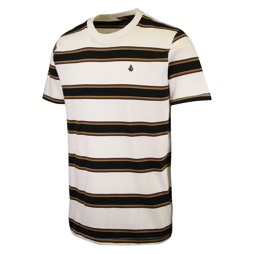 Volcom Men's Primer Beige White Da Fino Stripe Heather S/S T-Shirt (S37) 4 Volcom Men's Primer Beige White Da Fino Stripe Heather S/S T-Shirt (S37)