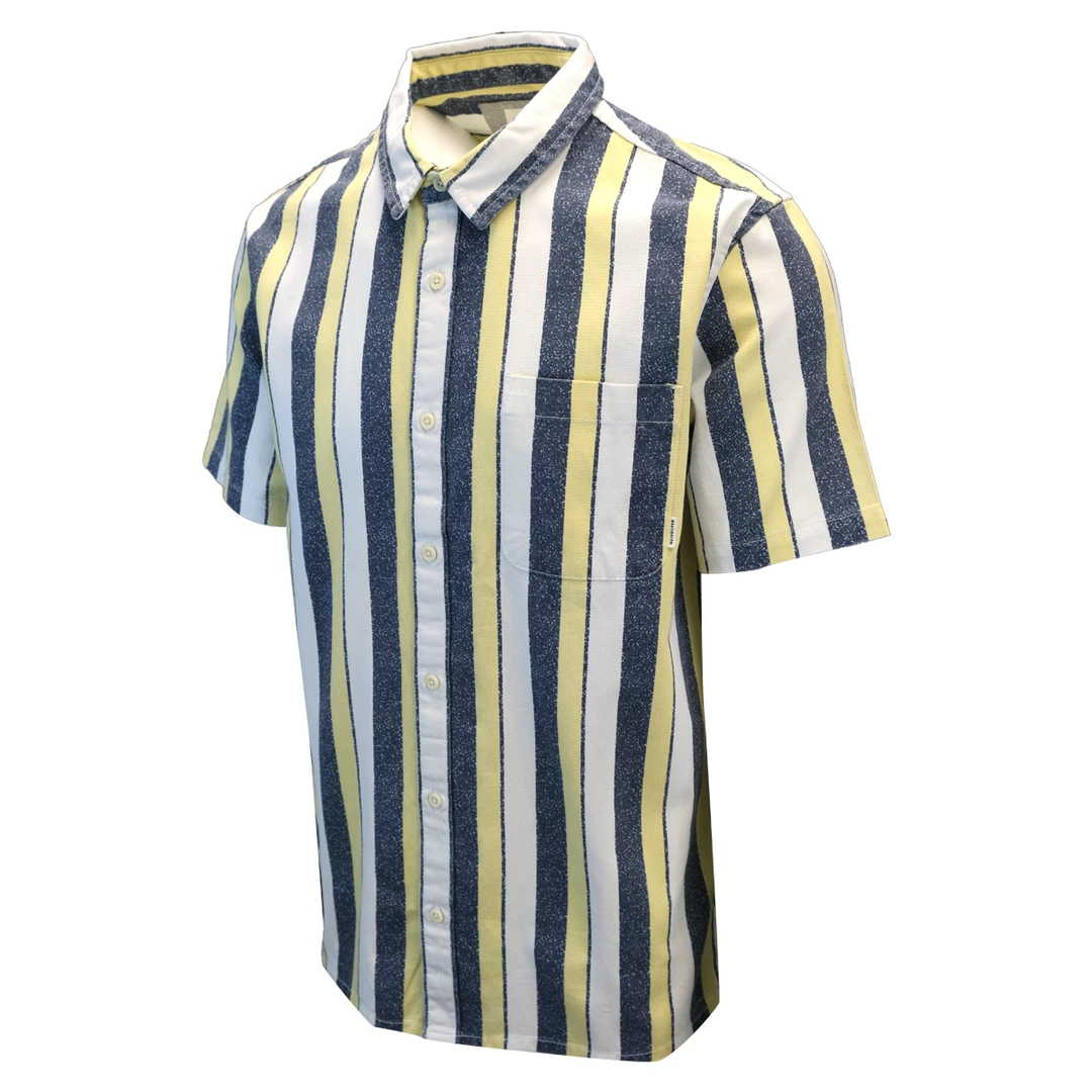 Spotted Clothing Quik Silver Men's 50 Years Of Adventure Striped S/S Woven Shirt 4 Spotted Clothing Quik Silver Men's 50 Years Of Adventure Striped S/S Woven Shirt