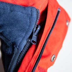 Quechua Men's Mars Red 3 In 1 Fleece Lined Canvas Full Zip Jacket