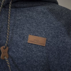 Quiksilver Men's Heather Blue Raglan Pullover Hoodie (S03) Quik Silver