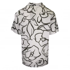 Levi's Men's Off White Olive Green Design S/S Woven Shirt (Retail $54.50) S07 10 Levi's Men's Off White Olive Green Design S/S Woven Shirt (Retail $54.50) S07