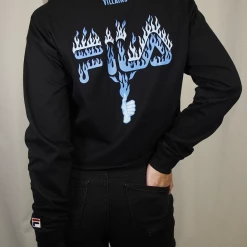 FILA Women's Disney Villains Hades Cropped L/S T-Shirt Womens 8 FILA Women's Disney Villains Hades Cropped L/S T-Shirt Womens