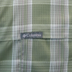 Columbia Men's Olive Plaid Thirty Mile Ledge EXS S/S Woven Shirt (316) Medium