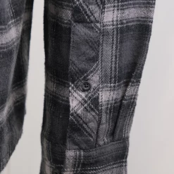 Rip Curl Men's Black Charcoal Grey Plaid L/S Flannel Shirt (S05)