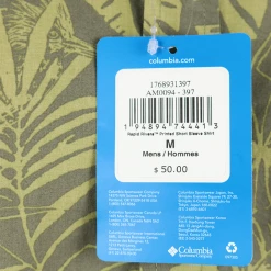 Columbia Men's Sage Olive Green Palm Leaves Rapid Rivers S/S Woven Shirt (397)