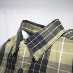 Harley-Davidson Men's Metallic Sunburst Green Plaid S/S Woven Shirt (S10)