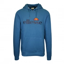 Ellesse Men's Teal Blue Timavo Pull Over Hoodie (S02)