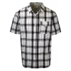 Vans Men's Charmster 2-K White Black Red Plaid S/S Woven Shirt (Size Medium)