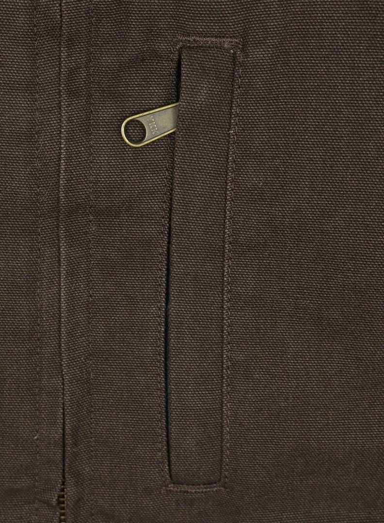 Carhartt Men's Dark Brown Loose Fit Duck Sherpa-Lined Mock-Neck Vest (S02E) 6 Carhartt Men's Dark Brown Loose Fit Duck Sherpa-Lined Mock-Neck Vest (S02E)