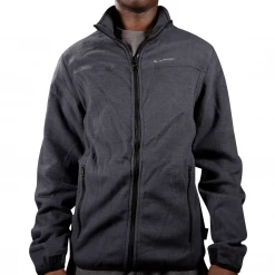 Mens Quechua Men's Black 3 In 1 Fleece Lined Canvas Full Zip Jacket (EU Size Small)