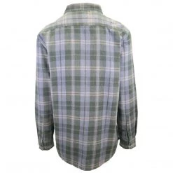 Quiksilver Men's Green Lilac L/S Flannel Shirt (S01)