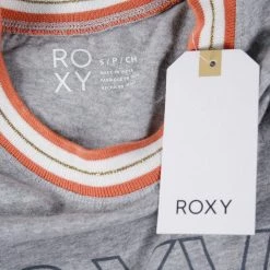 Roxy Women's Heather Grey Orange Crew Neck L/S T-Shirt (S01) 10 Roxy Women's Heather Grey Orange Crew Neck L/S T-Shirt (S01)