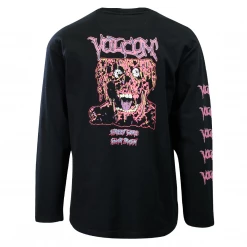 Volcom Men's Black Horrific Loose Fit L/S T-Shirt (S02)