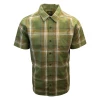 Spotted Clothes PrAna Men's Green Orange Plaid Benton S/S Woven Shirt S04