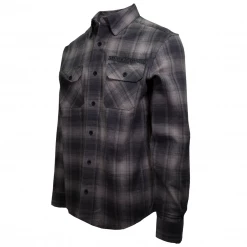 Harley-Davidson Men's Grey Plaid Skull L/S Woven Shirt (S04)