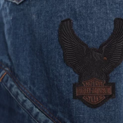 Harley-Davidson Women's Blue Denim Sleeveless Vest