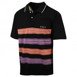 OBEY Men's Casa Striped Button S/S Polo Shirt (S32)