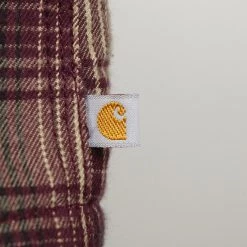 Carhartt Women's Wine Black Cream Plaid Snap On Button Sherpa Lined Shirt Jacket 20 Carhartt Women's Wine Black Cream Plaid Snap On Button Sherpa Lined Shirt Jacket