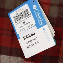 Columbia Men's Red Beige Weston Pass L/S Flannel Shirt (678) 15 Columbia Men's Red Beige Weston Pass L/S Flannel Shirt (678)