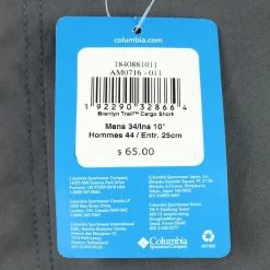 Columbia Men's Gravel Grey Brentyn Trail Cargo Short (011)