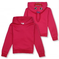 Wild Child Hoodies Kid's Pink Shark Pull Over Hoodie (S06)