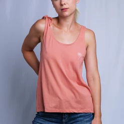 Roxy Women's Coral Palm Tree Sleeveless Tank Top (S08) Tanks