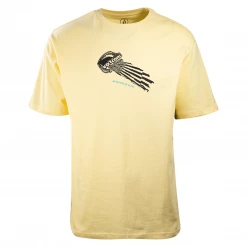 Volcom Men's Light Yellow Stone Face We Will Speak To You S/S T-Shirt (S16)