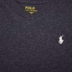 Polo Ralph Lauren Kid's Heather Charcoal Classic V-Neck S/S T-Shirt
