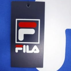 FILA Men's Azure Blue Red White Letters S/S T-Shirt (S02A)