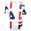 Spotted Clothing FILA Men's White Red Navy Letters S/S T-Shirt (S02D) (Size S)