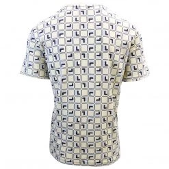 FILA Men's Beige Cube S/S T-Shirt (S06A) Size 2XL