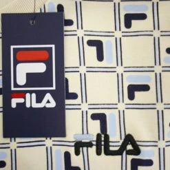 FILA Men's Beige Cube S/S T-Shirt (S06A) Size 2XL