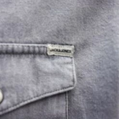 Jack & Jones Men's Light Grey Denim Slim Sheridan L/S Shirt