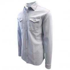 Jack & Jones Men's Light Blue Denim Slim Sheridan L/S Shirt