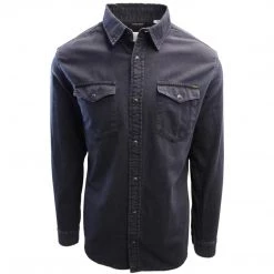 Jack & Jones Men's Black Denim Slim Sheridan L/S Shirt