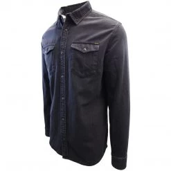 Jack & Jones Men's Black Denim Slim Sheridan L/S Shirt