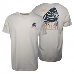 RVCA Men's Cream Pirate Skull Regular Fit S/S T-Shirt (S21)