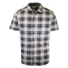 Kuhl Men's Classic White Grey Celeste Plaid S/S Woven Shirt (S05)