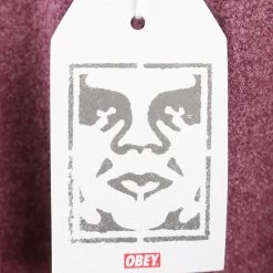 Obey Men's Heather Wine Red L/S Flannel Shirt (Size Medium)